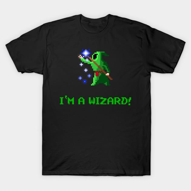 I'm a Wizard green T-Shirt by Mamon